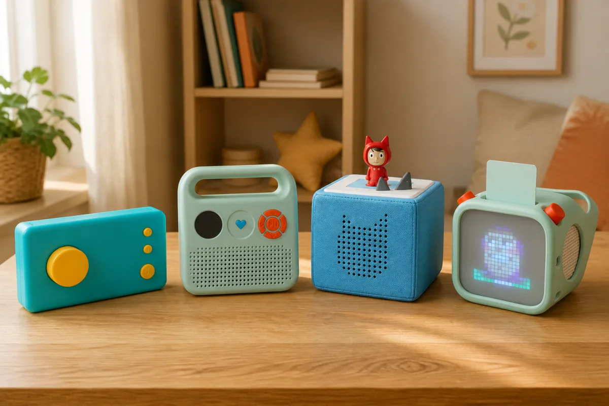 Lunii, Merlin, Toniebox et Yoto compatibles avec des histoires enregistrées