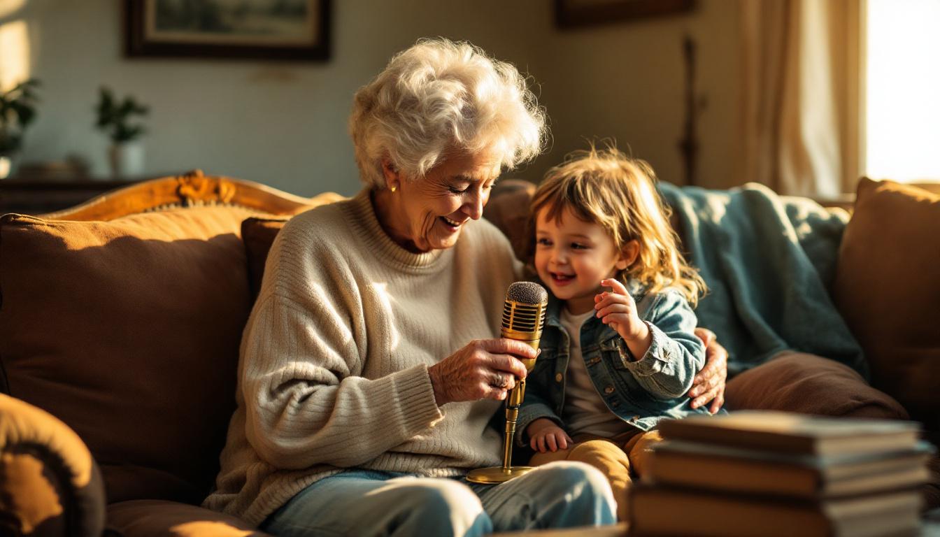découvrez comment préserver le lien intergénérationnel en enregistrant la voix de mamy et papy, pour transmettre leurs histoires à la conteuse et garder vivantes leurs précieuses mémoires.