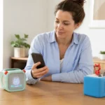 Parent diagnostiquant une Yoto Player et une Toniebox qui ne fonctionnent plus