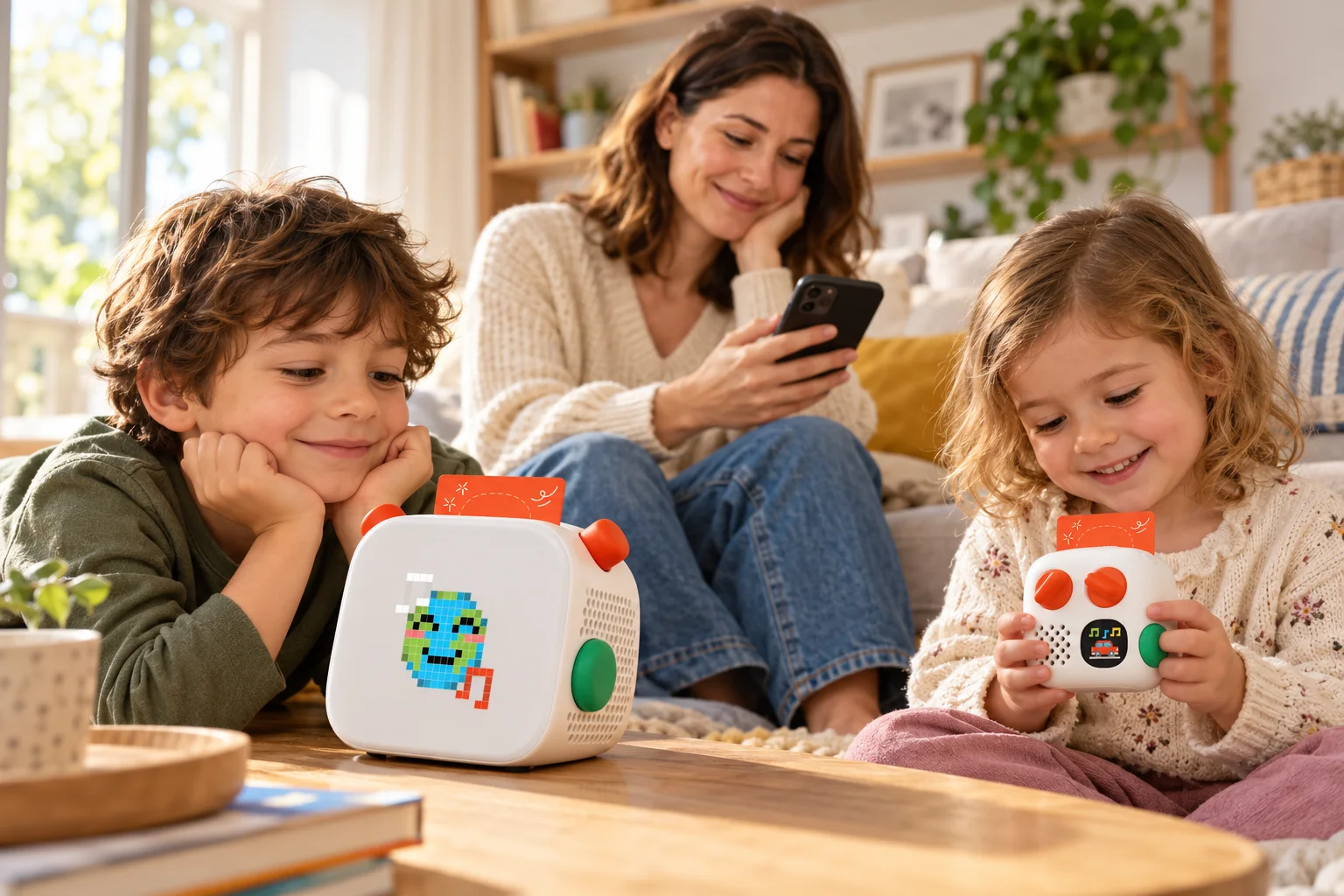 Compte famille Yoto avec deux enfants et plusieurs lecteurs