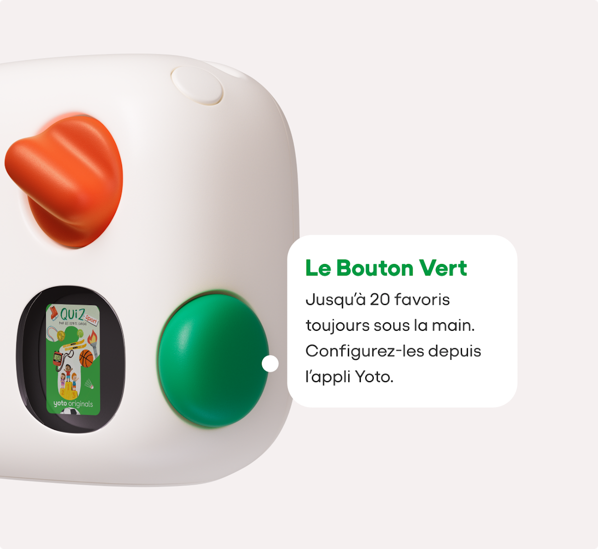 Bouton Vert du Yoto Mini 4e génération